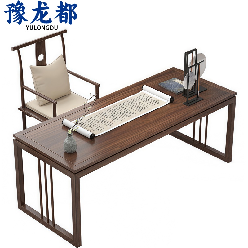 豫龙都 书桌+椅 118cm 套高清大图