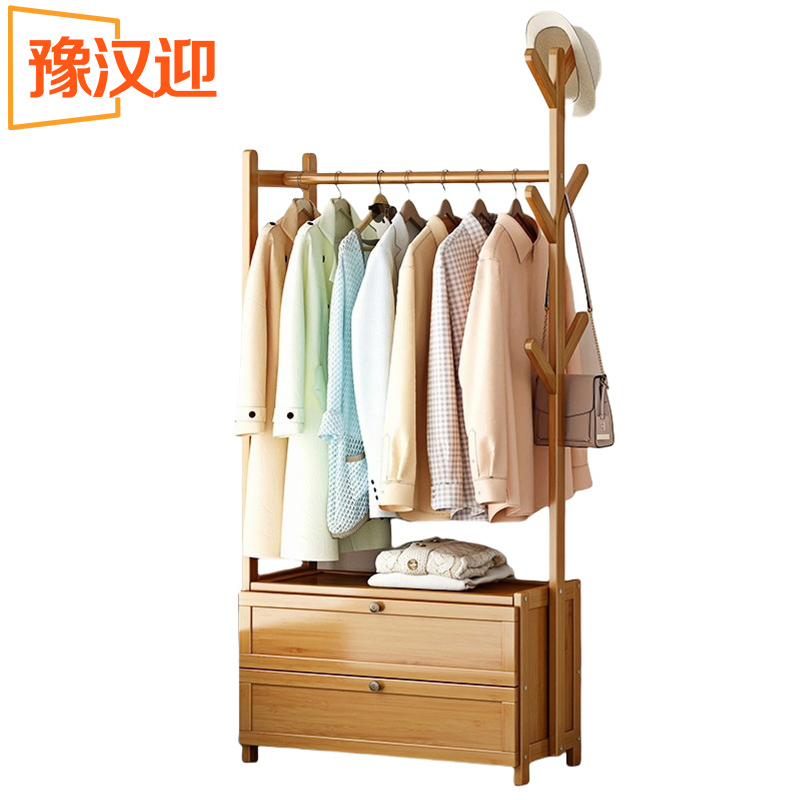 豫汉迎竹质衣帽架高清大图