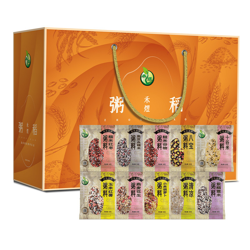 禾煜禾家粥稻礼盒1000g视频