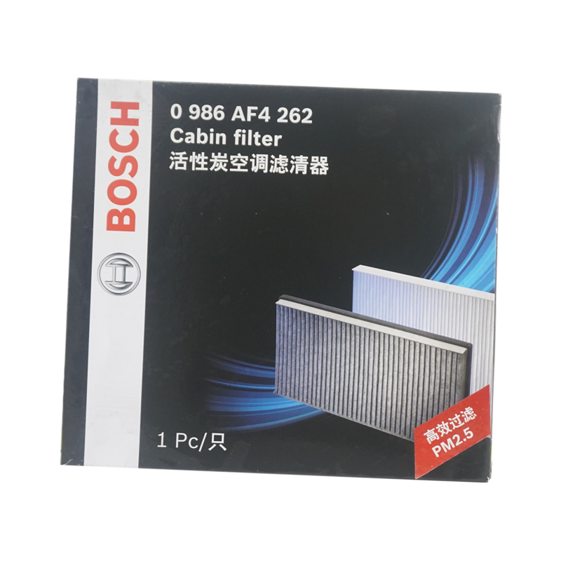 国产博世(BOSCH)活性炭空调滤芯0986AF4262适用奇瑞瑞虎比亚迪F3L3G3/花冠EC7/GC7