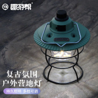 趣游帮 Y15 复古轻奢露营灯 户外露营灯帐篷照明挂灯野营氛围灯充电款 颜色随机