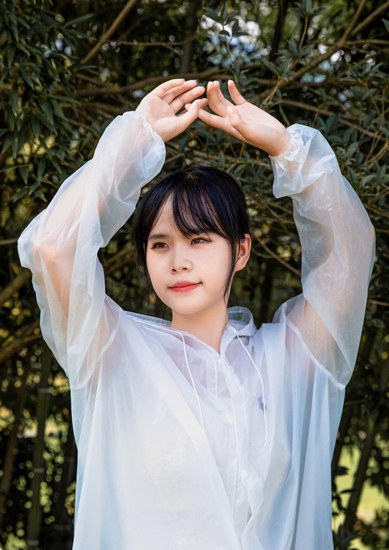 一次性卡片雨衣长款全身透明加厚防暴雨女款成人便携雨衣雨服防水-成人（升级特厚-束口款）橘黄色/5件;均码