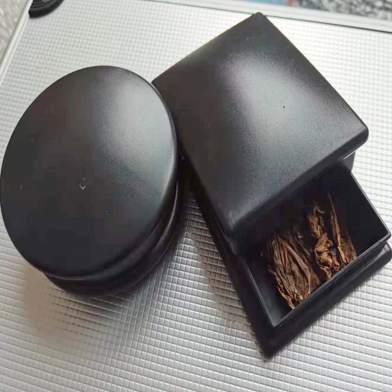 贵州塑料烟盒老烟盒塑料叶子烟盒仿牛皮烟盒老式烟叶盒子圆形塑料烟盒