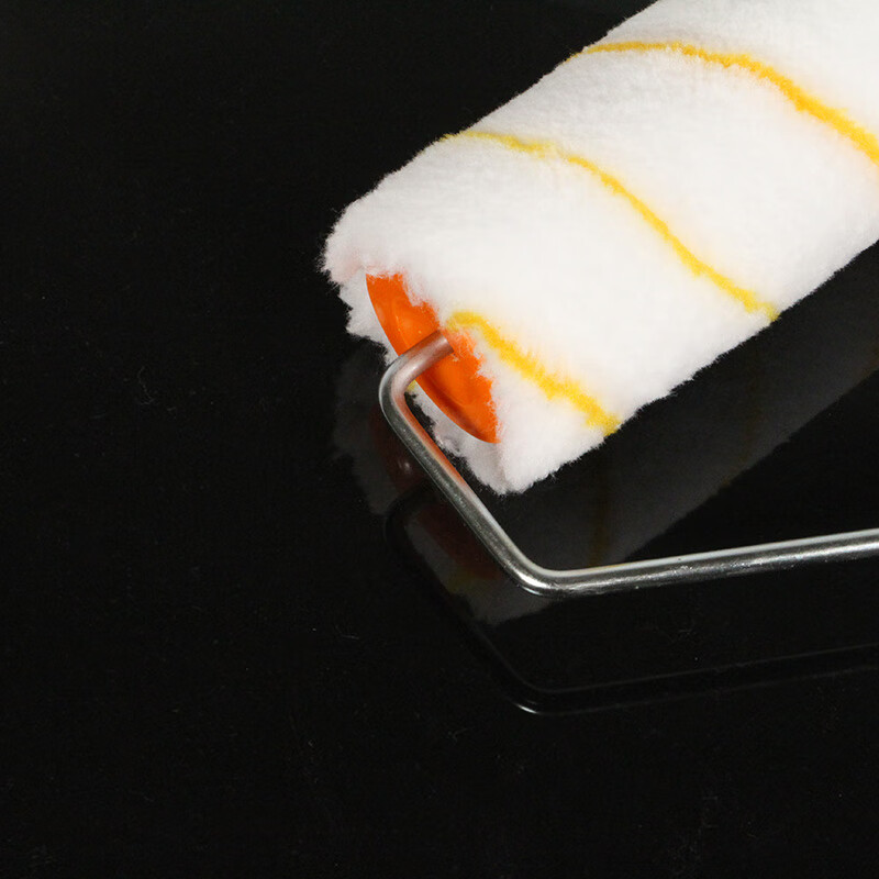 工霸(GONGBA)9寸精品滚刷 涂料乳胶漆滚筒刷油漆刷 黄条 5个/件 1件高清大图