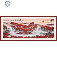 满钻客厅风景山水5D贴砖粘 十字绣钻石绣2019新款 封后 [钻石画][满钻全贴][鸿运当头山水画2*0.8米]送2套工