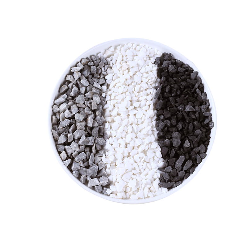 黑白石头 黑色磨圆9-15mm 50斤/袋高清大图