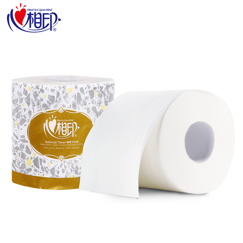 心相印(Mind Act Upon Mind)卷纸 商务卷纸3层卫生纸巾厕纸酒店商用批发整箱 白色 9kg 12卷