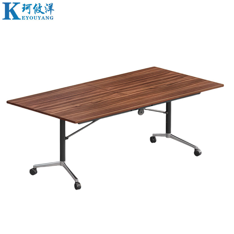 珂攸洋折叠条桌胡桃色高清大图