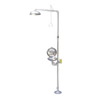 添盾 TD-EYW020W ABS涂层带大踏板紧急喷淋洗眼器（304不锈钢ABS涂层、复合式喷淋冲洗二合一 带大踏板）