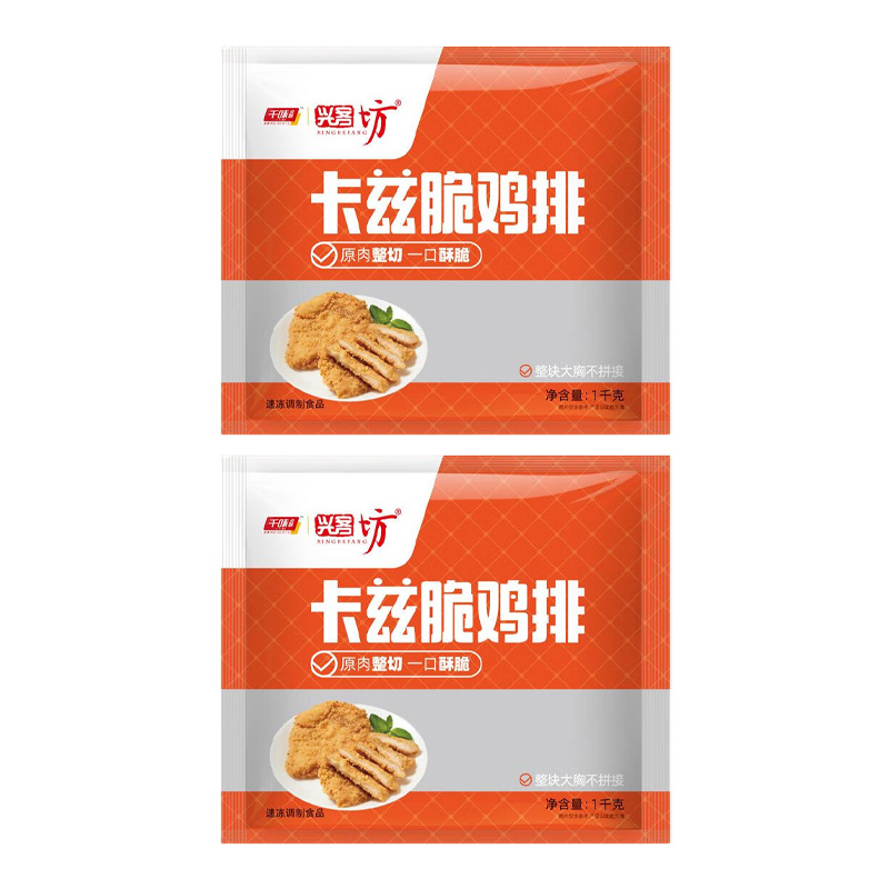 千味央厨卡兹脆鸡排咔滋酥脆肉质紧实不柴不腥1kg*2袋