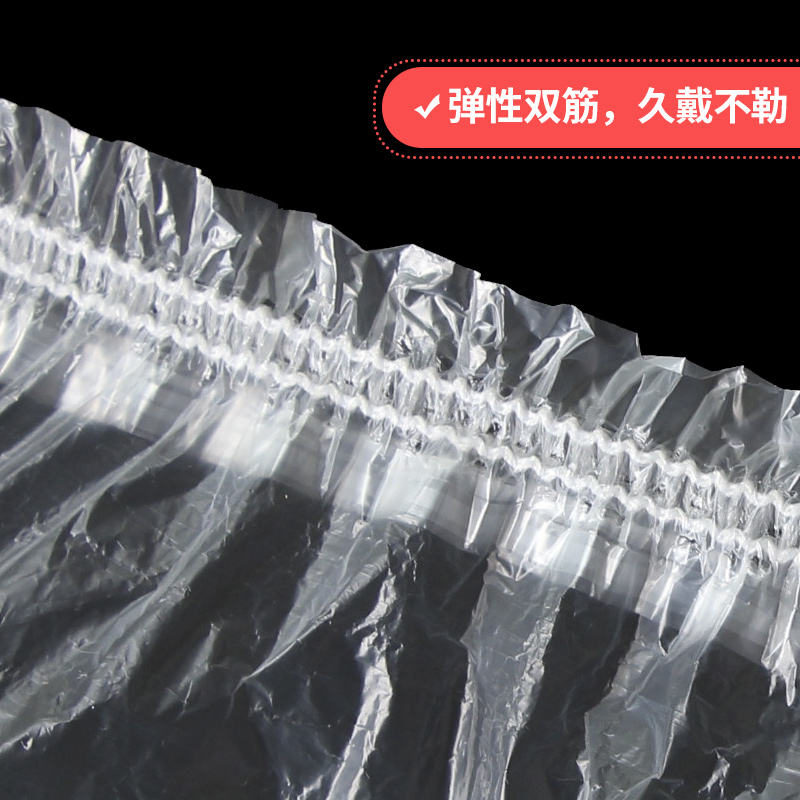 防水防尘帽成人家用淋浴头套酒店洗澡沐浴帽子女款发帽 三维工匠 黄色散装一包100只高清大图