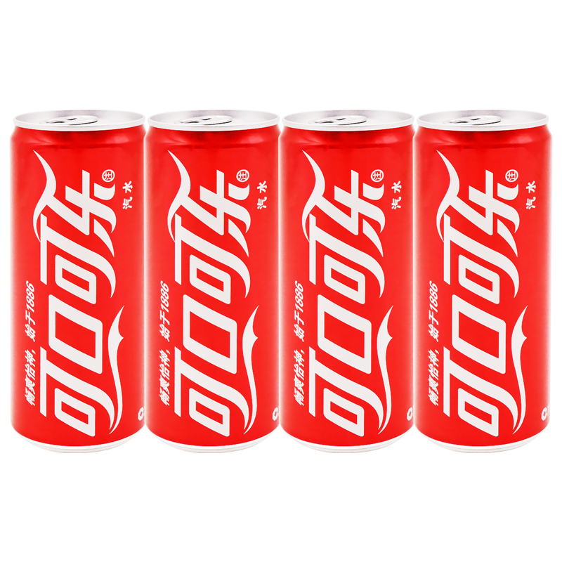 可口可乐碳酸饮料汽水330ml4罐细长罐摩登罐参数