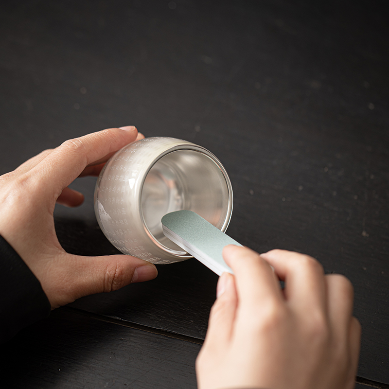 苏氏陶瓷(SUSHI CERAMICS)鎏银水晶佛经杯非遗大师郑文强作品功夫茶具礼盒