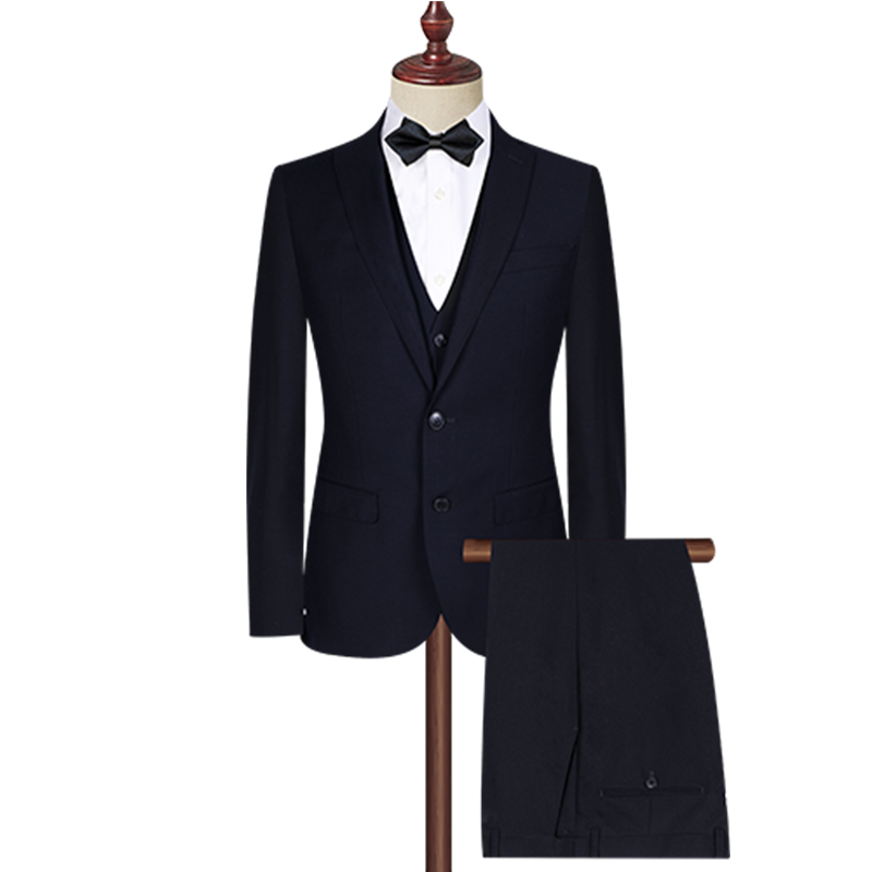 诺帝卡/NAUTICA TAILORED套装西服男士后中开衩两粒单排扣三件套结婚礼服