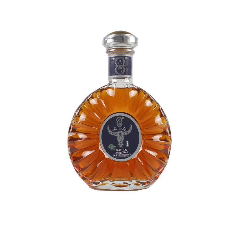 两瓶起售八弓蓝莓白兰地蓝莓酒水果酒46度蓝莓果酒700ml1瓶