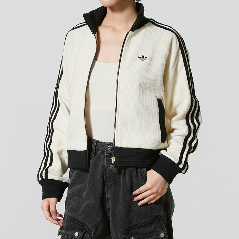 阿迪达斯 (adidas)三叶草外套女子时尚潮流运动休闲针织修身夹克JN0724 ZP高清大图