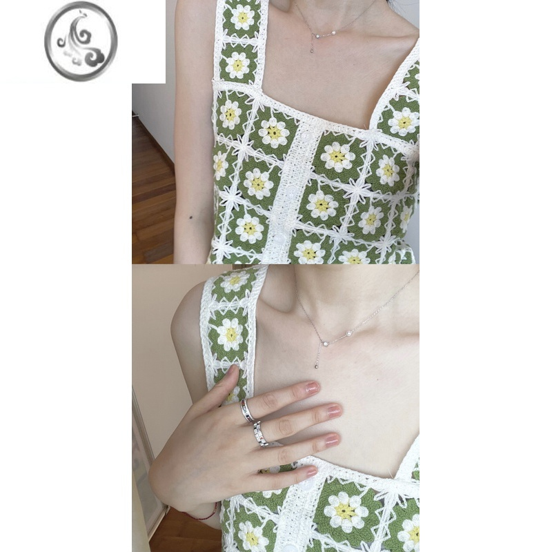 JiMi推!925银银镀14k金简约精致锁骨链毛衣链蛮腰项链女小众设计轻奢