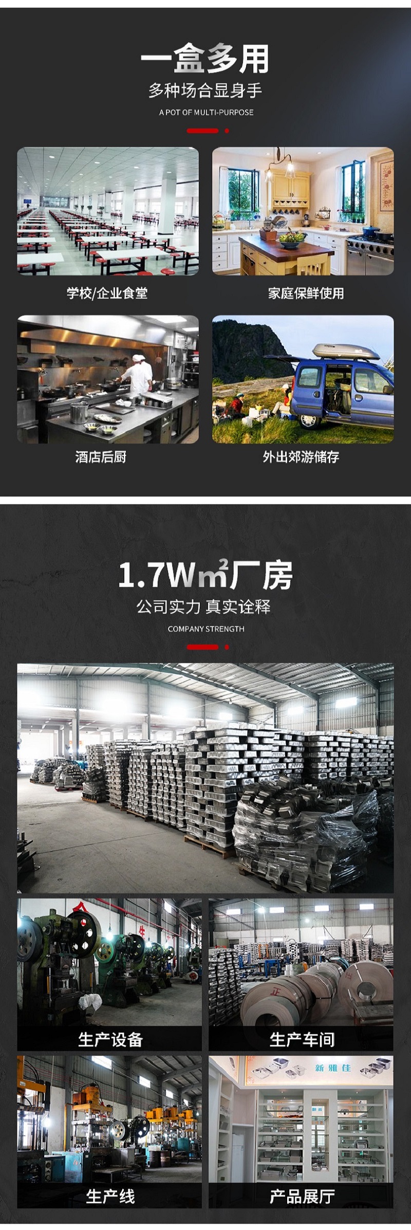 不锈钢保鲜盒11L(400*290*120mm)高清大图