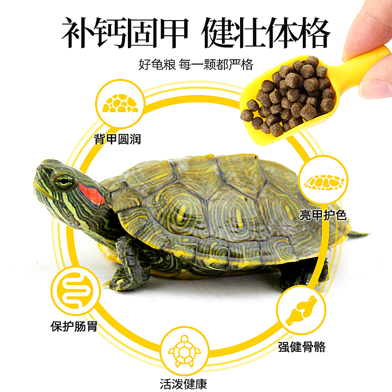 乌龟粮巴西龟通用食小乌龟龟粮饲料食物高钙幼龟宠物水龟颗粒粮食高清大图