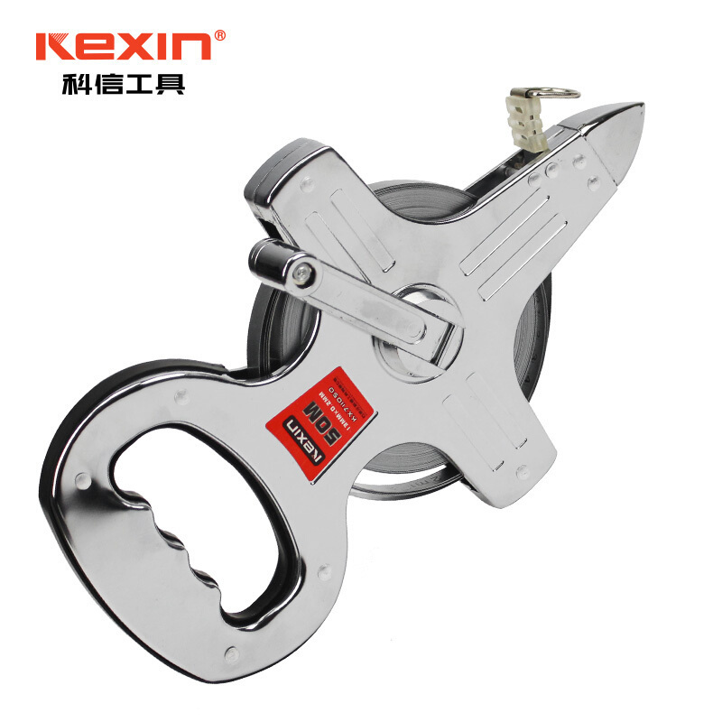 科信(kexin) 钢壳镀铬架式钢卷尺 架式测量工程尺手提尺插尺 50M KX711050 1把
