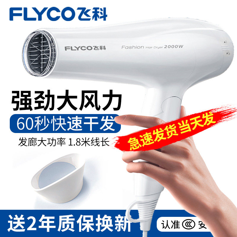 飞科电吹风机大功率2200W发型师家用理发店大风力男士护发廊专用FH6101 黑色高清大图
