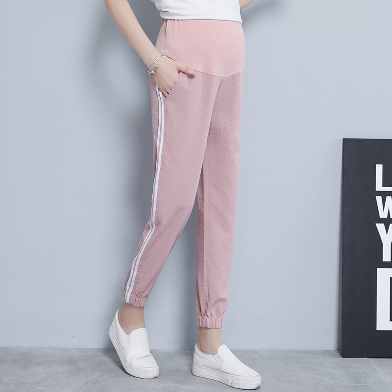 迪鲁奥(DILUAO)新款上市孕妇裤子夏季薄款外穿宽松春秋打底运动裤雪纺休闲裤长裤夏装