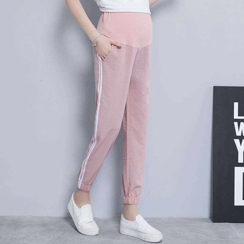 迪鲁奥(DILUAO)新款上市孕妇裤子夏季薄款外穿宽松春秋打底运动裤雪纺休闲裤长裤夏装图片