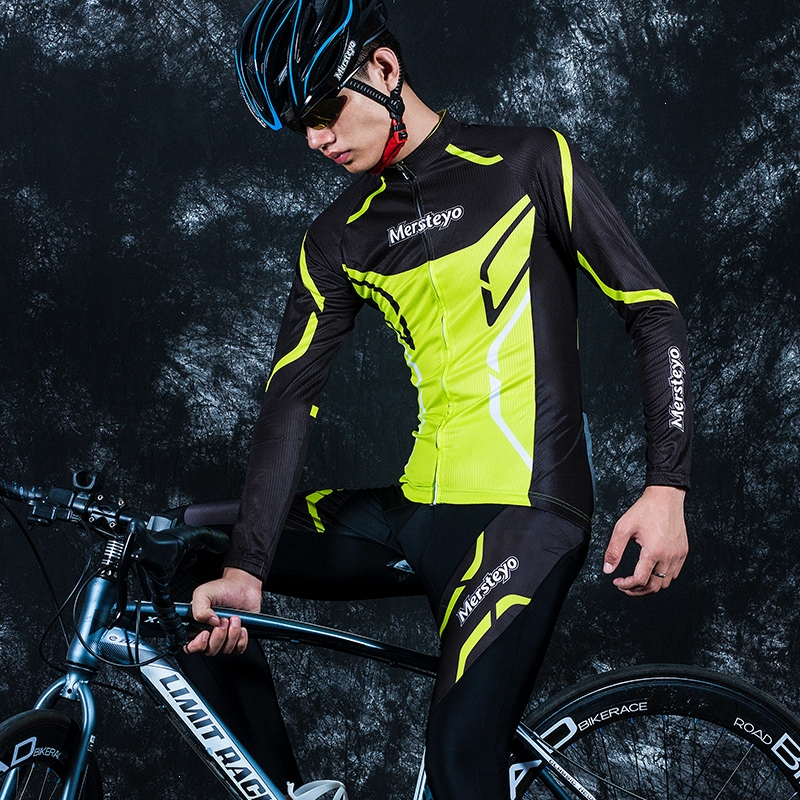 骑行服春秋长袖男套装夏季山地车服装自行车衣服公路车骑行裤装备