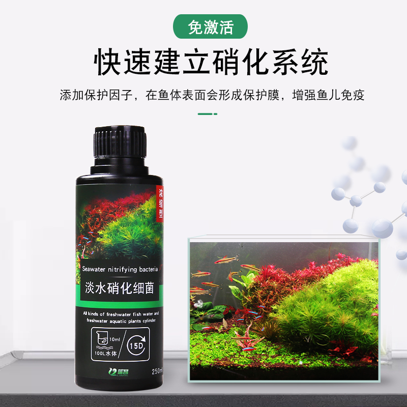 硝化细菌鱼缸用活菌净水剂培养淡水细菌海水硝化菌高浓缩高清大图