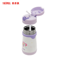 膳魔师(THERMOS)保温杯TCKC-350 SL PLW儿童吸管杯316L儿童水杯多功能保温杯305ML