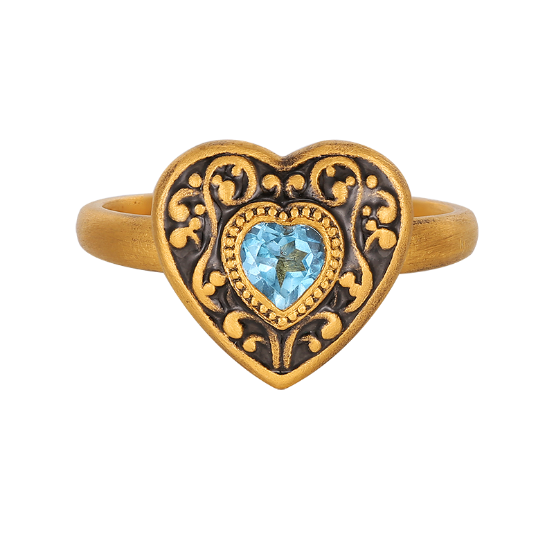 新金珠宝 黄金戒指999足金女首饰黄金戒指电黑工艺高清大图