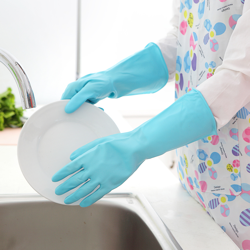 厨房清洁家务乳胶洗碗洗衣服橡胶胶皮刷碗手套薄款防水耐用型