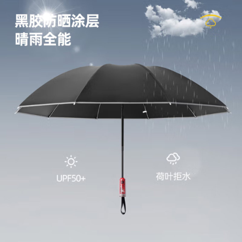 艾逸瑶选 赛博系列全自动铝合金反向伞机械防回弹手柄 YS-1845