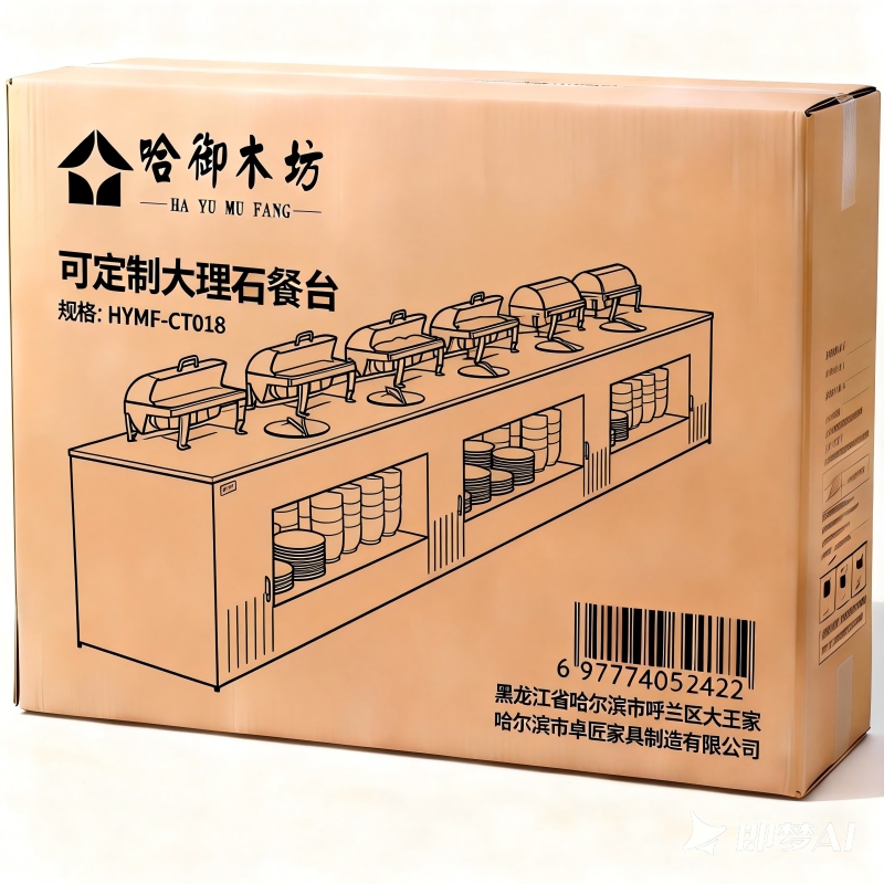 哈御木坊 可定制大理石餐台 HYMF-CT018 组高清大图