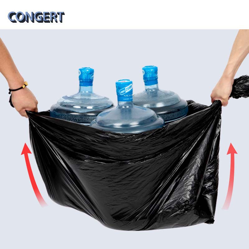 CONGERT 黑色垃圾袋 55*65cm[普厚2.6丝]100只 捆高清大图