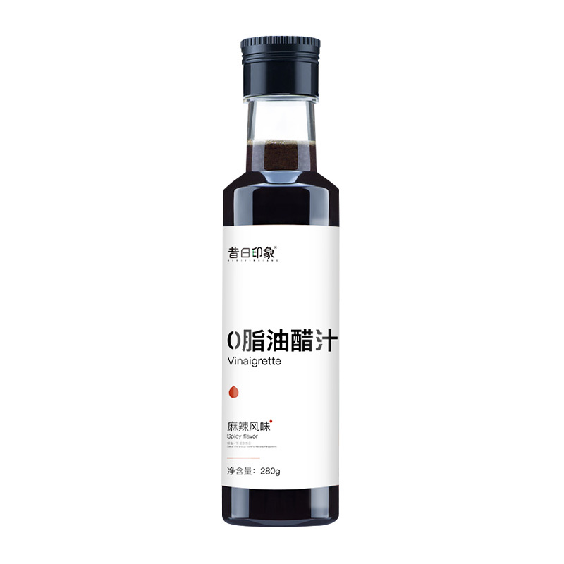 昔日印象零脂油醋汁0脂肪低脂肪轻卡家用寿司健身轻食水果蔬菜沙拉酱料268g