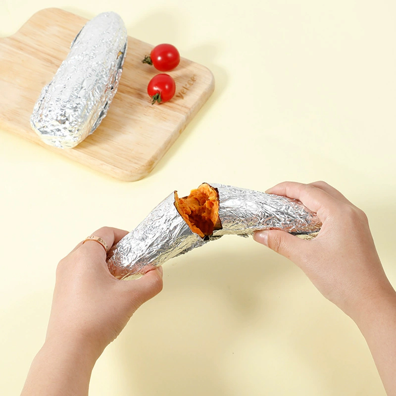 宜洁 锡纸烤箱家用铝箔纸片烘焙纸硅油纸 30cm*20米/盒高清大图