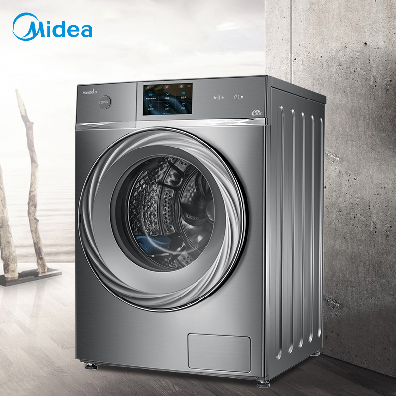 美的(Midea)VDL1D100ITY4 新品10公斤大容量全自动全驱变频洗脱一体洗衣机 家用巴赫银 全驱黑科技