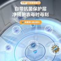 美的(Midea)洗衣机全自动波轮9公斤大容量升级 专利免清洗十年桶如新 宿舍租房家用MB90V39E家电国家政府补贴