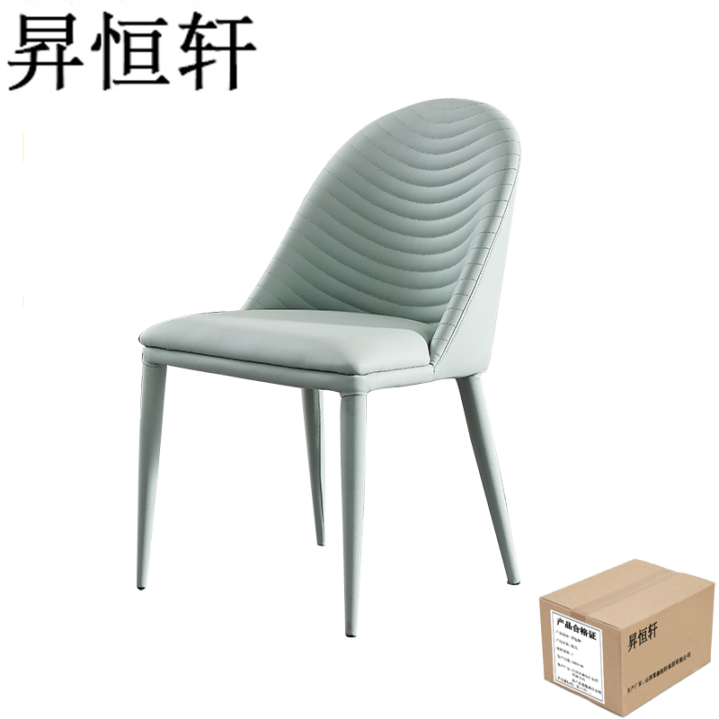 昇恒轩 极简餐椅家用简约软包椅 SHX-6385 薄荷绿 /把高清大图