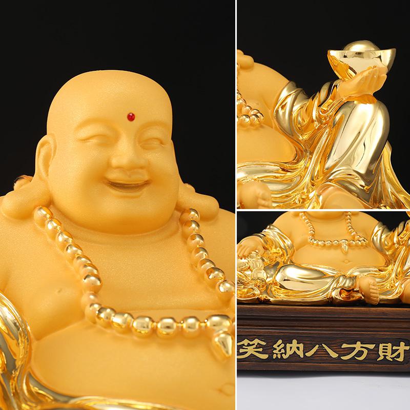 美帮汇大号弥勒佛像摆件卧佛供奉笑佛像大肚弥勒佛家用客厅财位高清大图