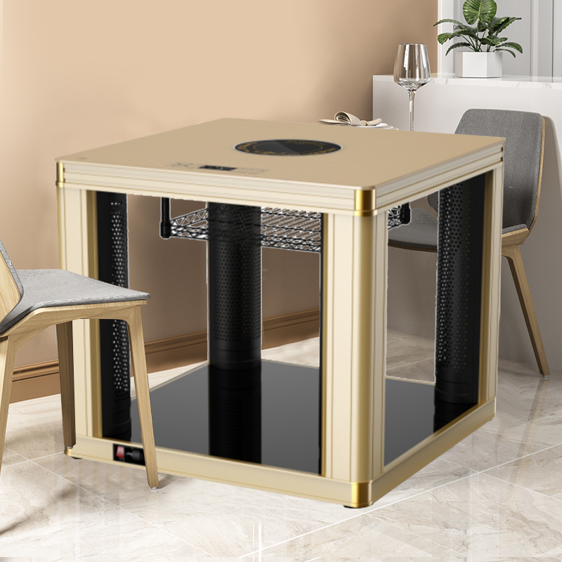 荣事达电暖桌智能烤火桌子正方形客厅多功能电陶炉取暖桌rf-f5g1