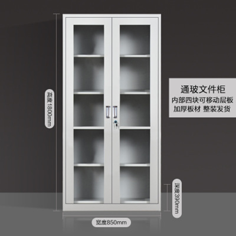 通玻文件柜 钢制文件柜 办公文件柜资料档案柜铁皮柜大器械中二斗文件柜(10个起订)