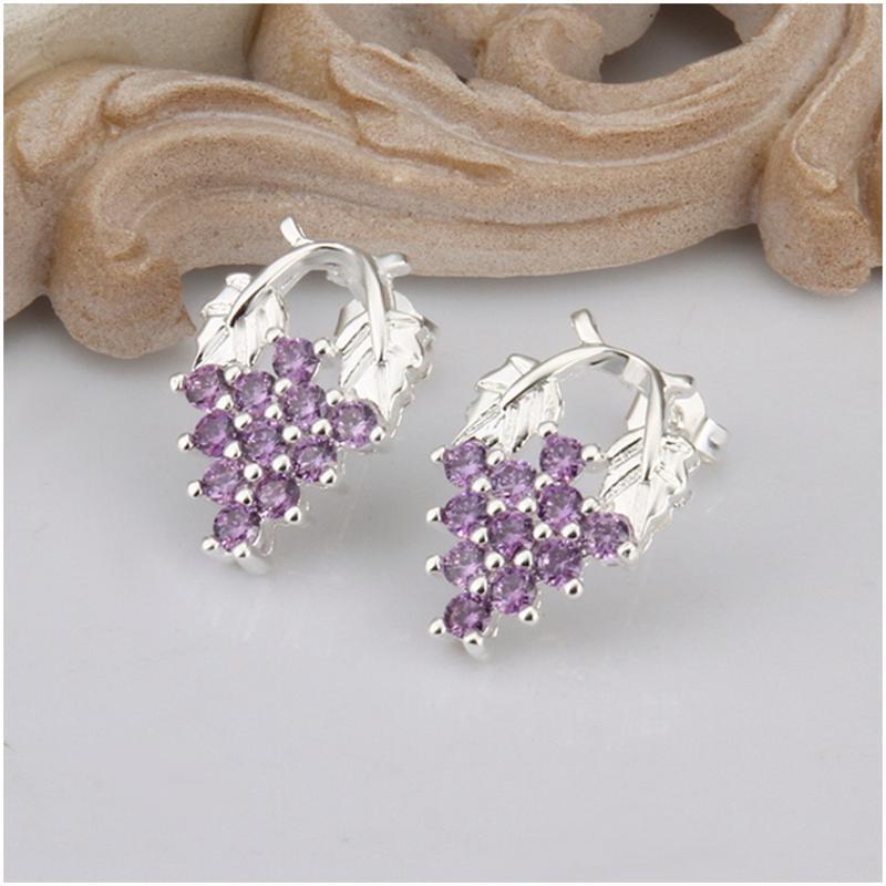 E040 Women silver plated earring 镀925纯银耳环女甜美个性耳钉