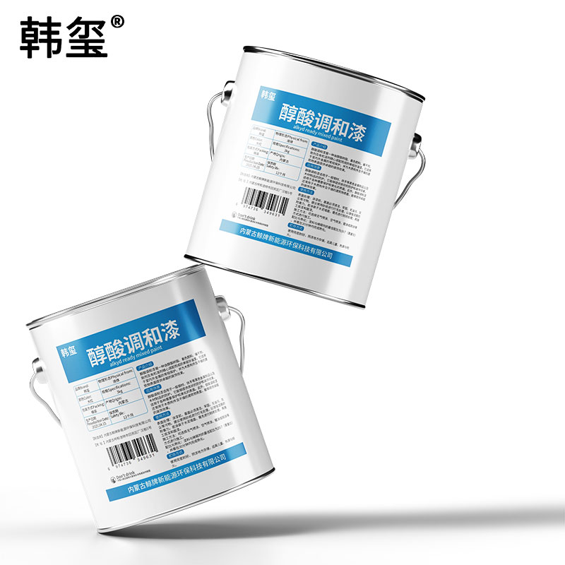 韩玺 醇酸调和漆 大红色 3kg/桶高清大图