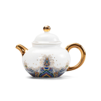 領藝 皇家御品茶壶中式手工描金大号功夫茶具陶瓷泡茶器 皇家御品-宝珠壶