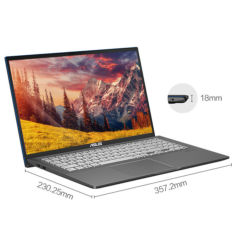 华硕(ASUS) Vivobook15s X 15.6英寸轻薄笔记本电脑(i7-10510U 8G 512G+32G傲腾SSD MX250独显 人脸识别)黑高清大图