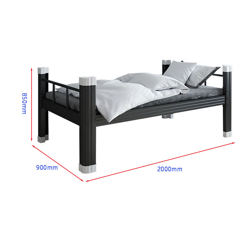 和居态 单人床黑色 0.9m宽 张高清大图