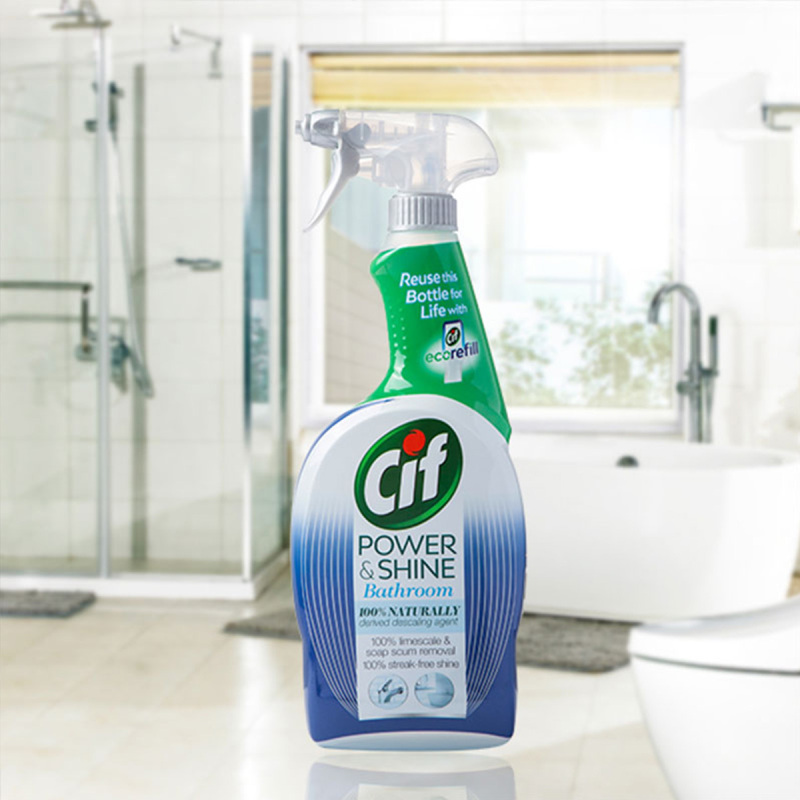 英国进口Cif晶杰浴室亮泽清洁剂700ml*2