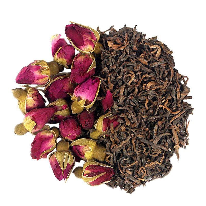 滇湘金边玫瑰花饼普洱茶普洱熟茶饼玫瑰熟茶饼巧克力手撕茶饼160g饼